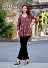 Crispy By Mittoo Rayon Printes Western Wear Ladies Top
